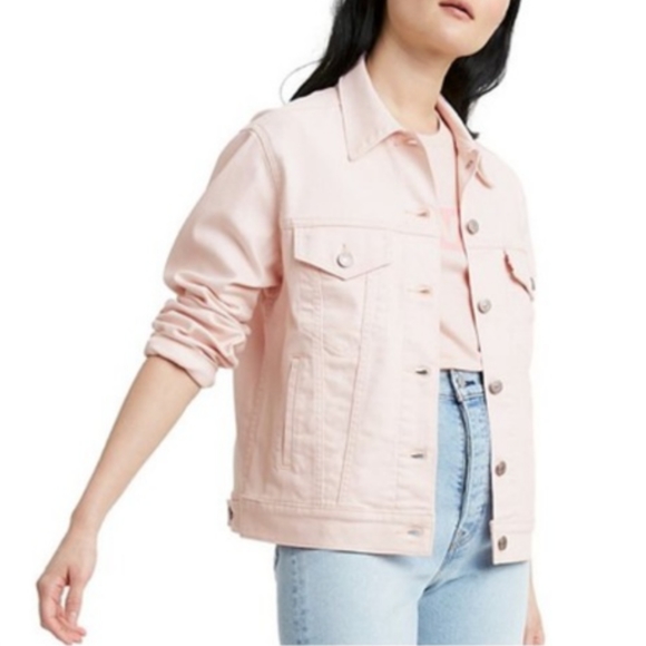 Levis pink denim jacket Clearance